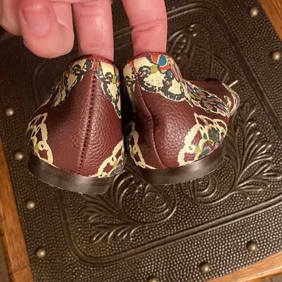 Fossil Ballet Floral Leather Flats - Picture 5 of 9